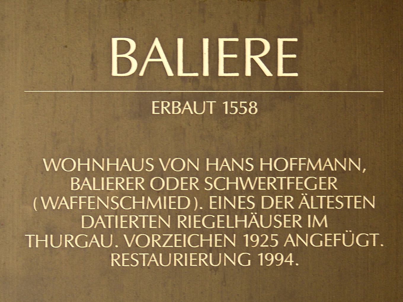 «Baliere» ist eine alte Bezeichnung für den Begriff «Polieren»