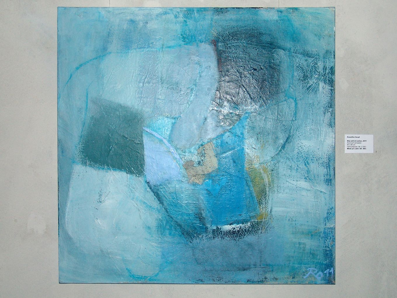 Roswitha Haupt: «Was will ich sehen», 2011, Acryl auf Leinwand, 80 x 80cm