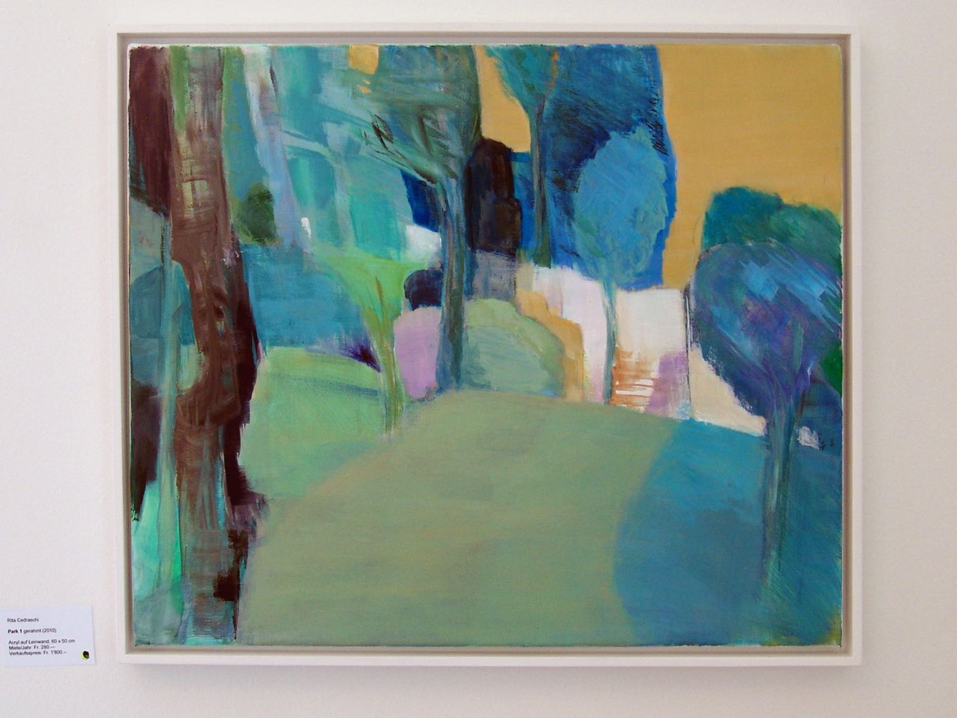 Rita Cedraschi: Park 1, 2010, Acryl auf Leinwand, 60 x 50cm