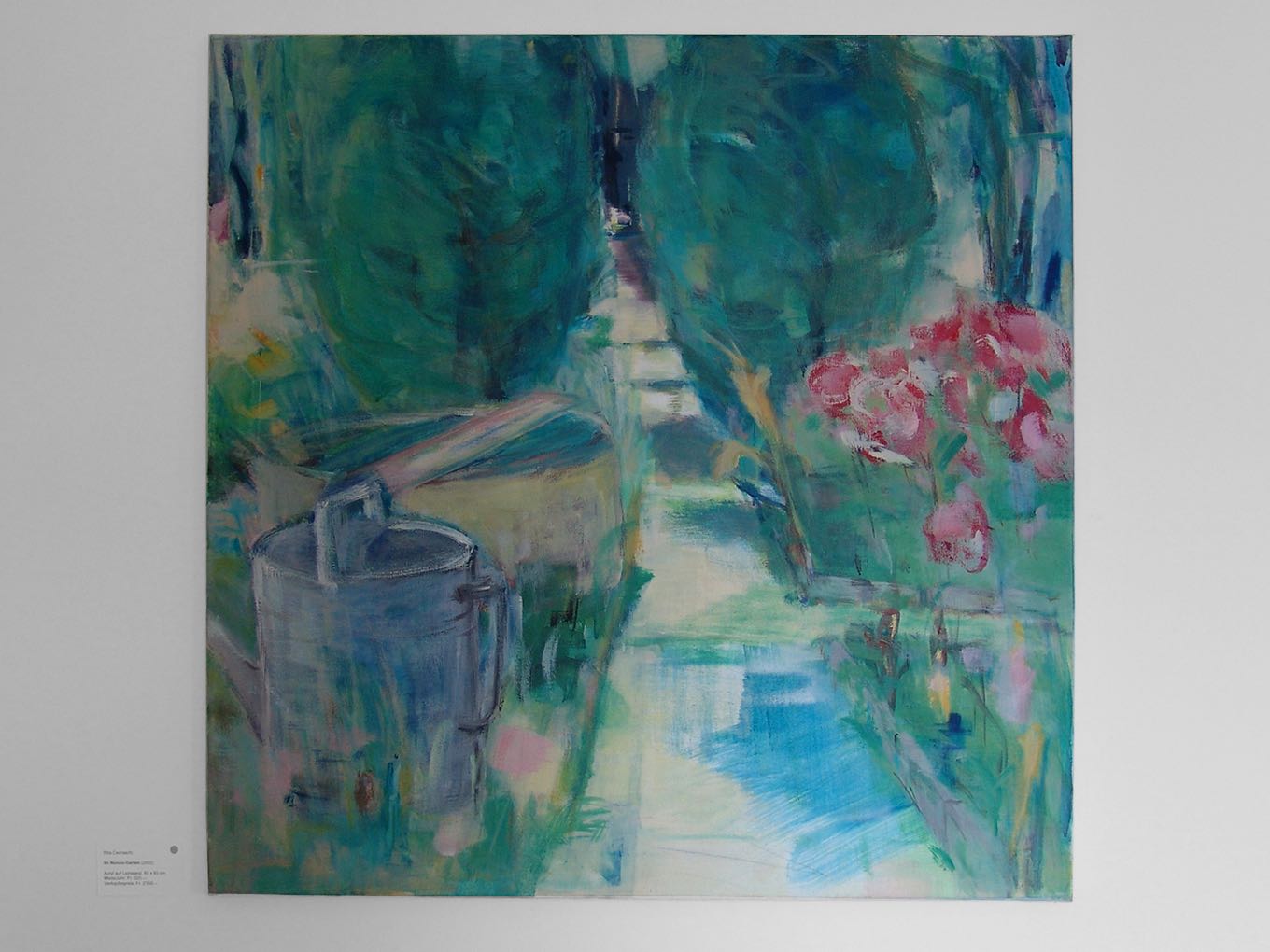 Rita Cedraschi: Im Nonno-Garten, 2002, Acryl auf Leinwand, 80 x 80cm