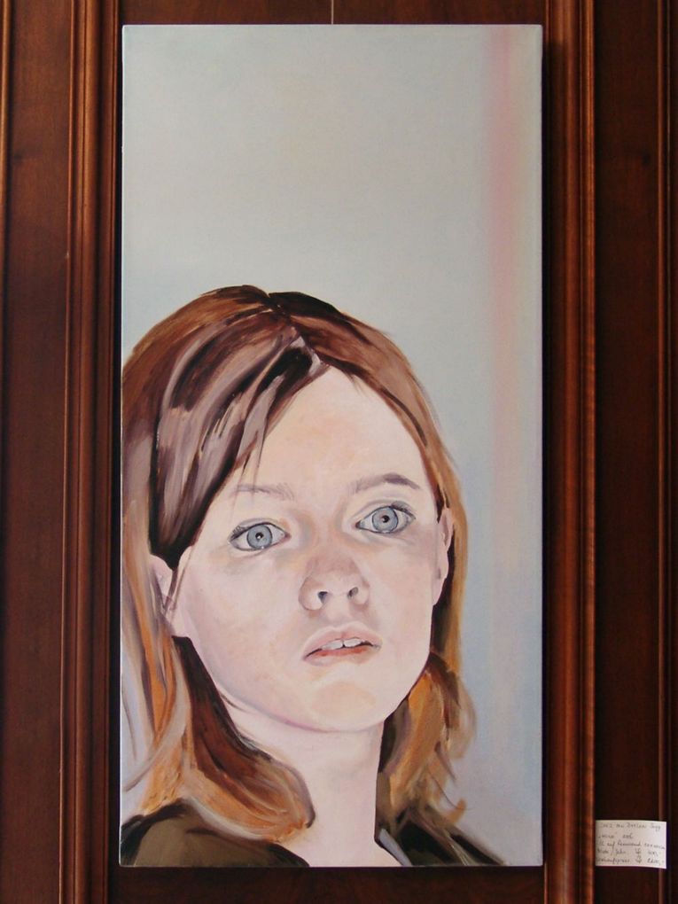 Inez van Deelen Sigg: Meisje, 2006, Öl auf Leinwand, 100 x 50cm