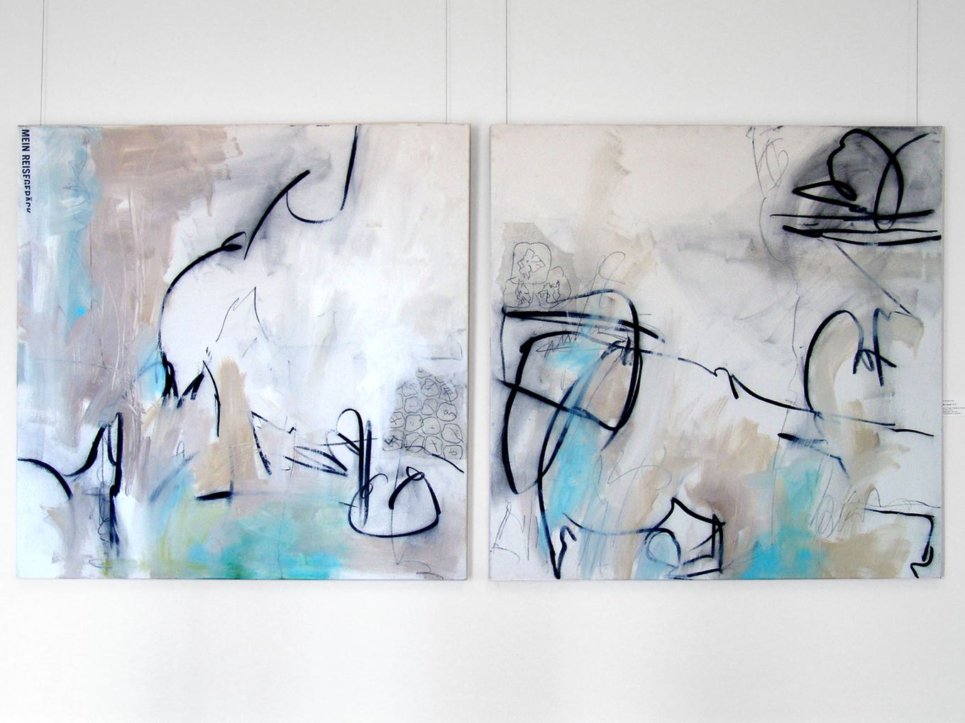 Annemarie Graf: My luggage, 2010, Acryl auf Leinwand, 2 x 120 x 120cm