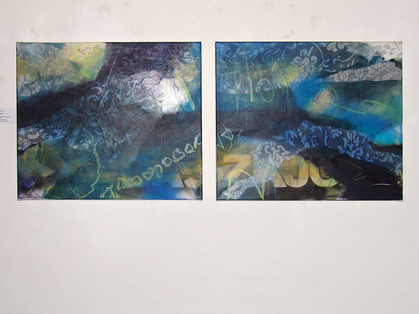 Annemarie Graf: Message, 2010, Acryl und Collage auf Leinwand, 2 x 50 x 60cm